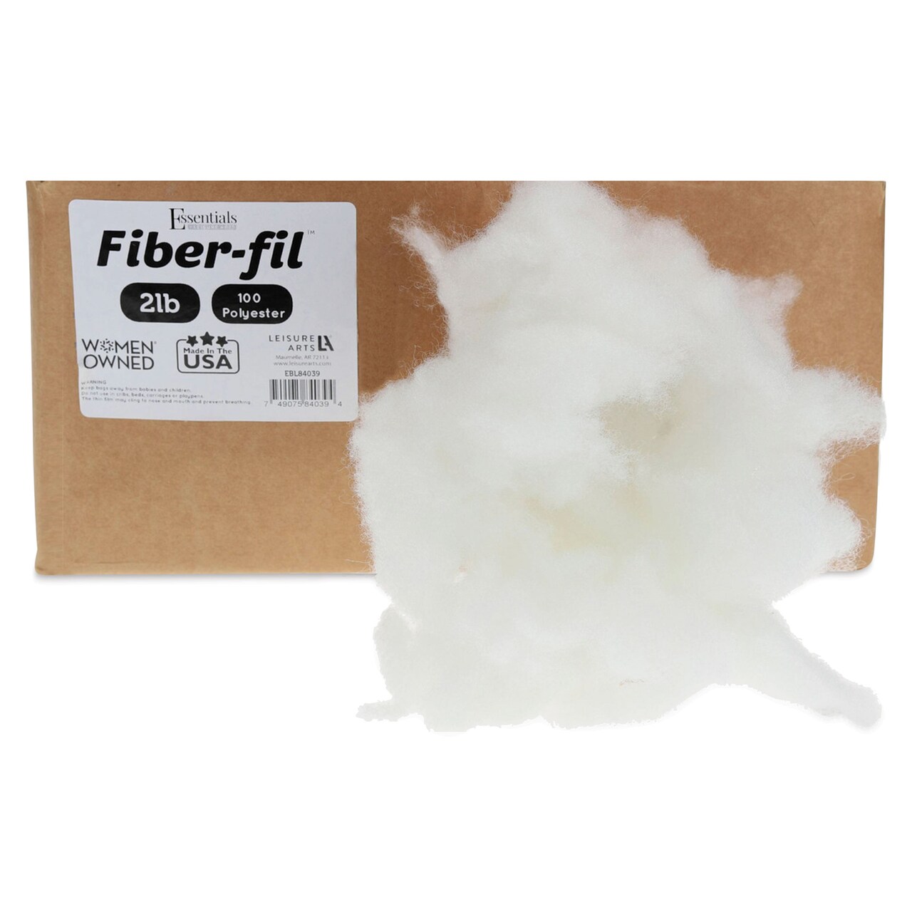 Essentials by Leisure Arts Fiber-fil Polyester Stuffing - 2 lb